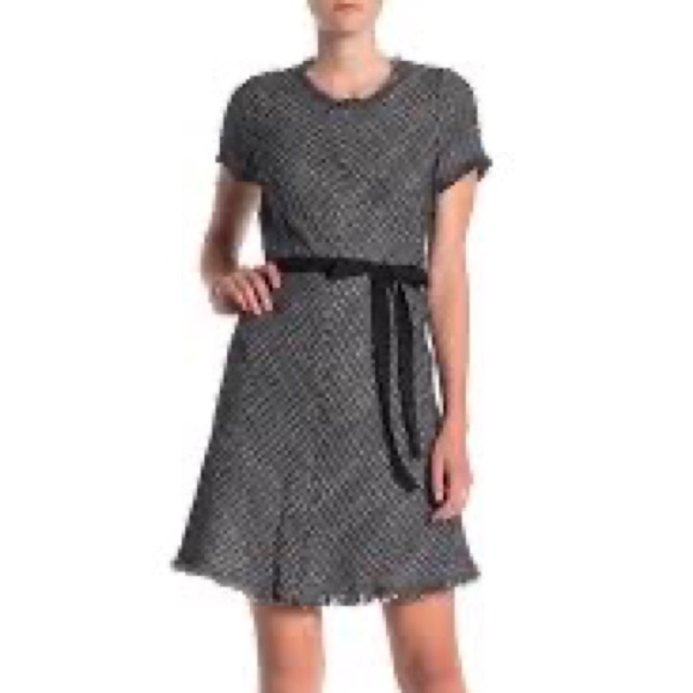 Rebecca Taylor Black and White Patterned Dress
